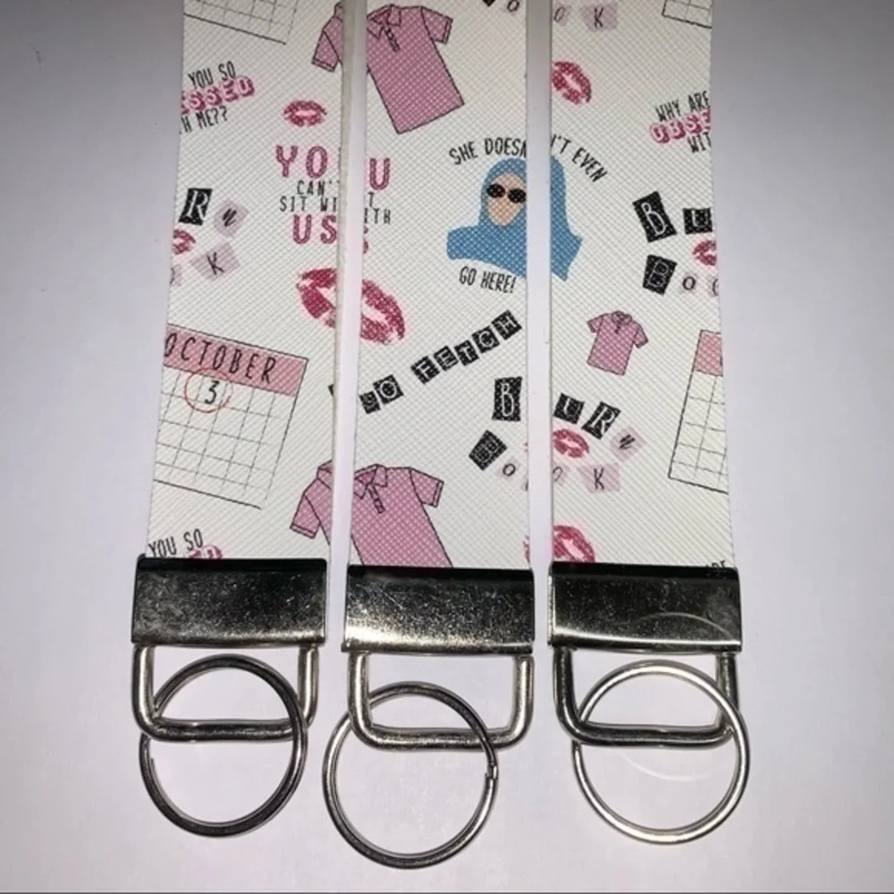 Mean Girls Movie So Fetch faux leather wristlet keychain new
